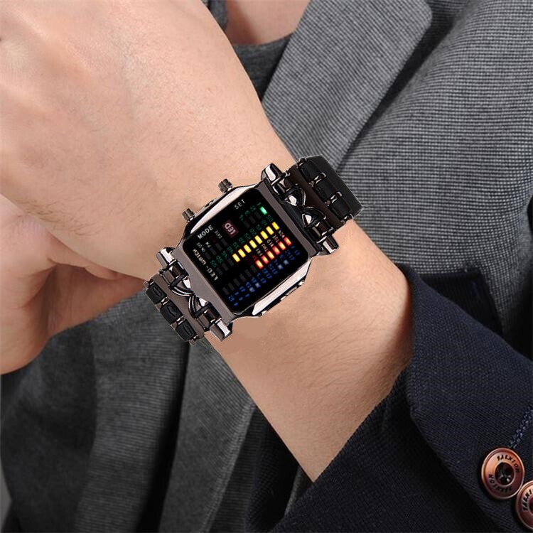 Luxury Men’s Watch LED Sports Date Digital Bracelet Waterproof Quartz Wristwatch