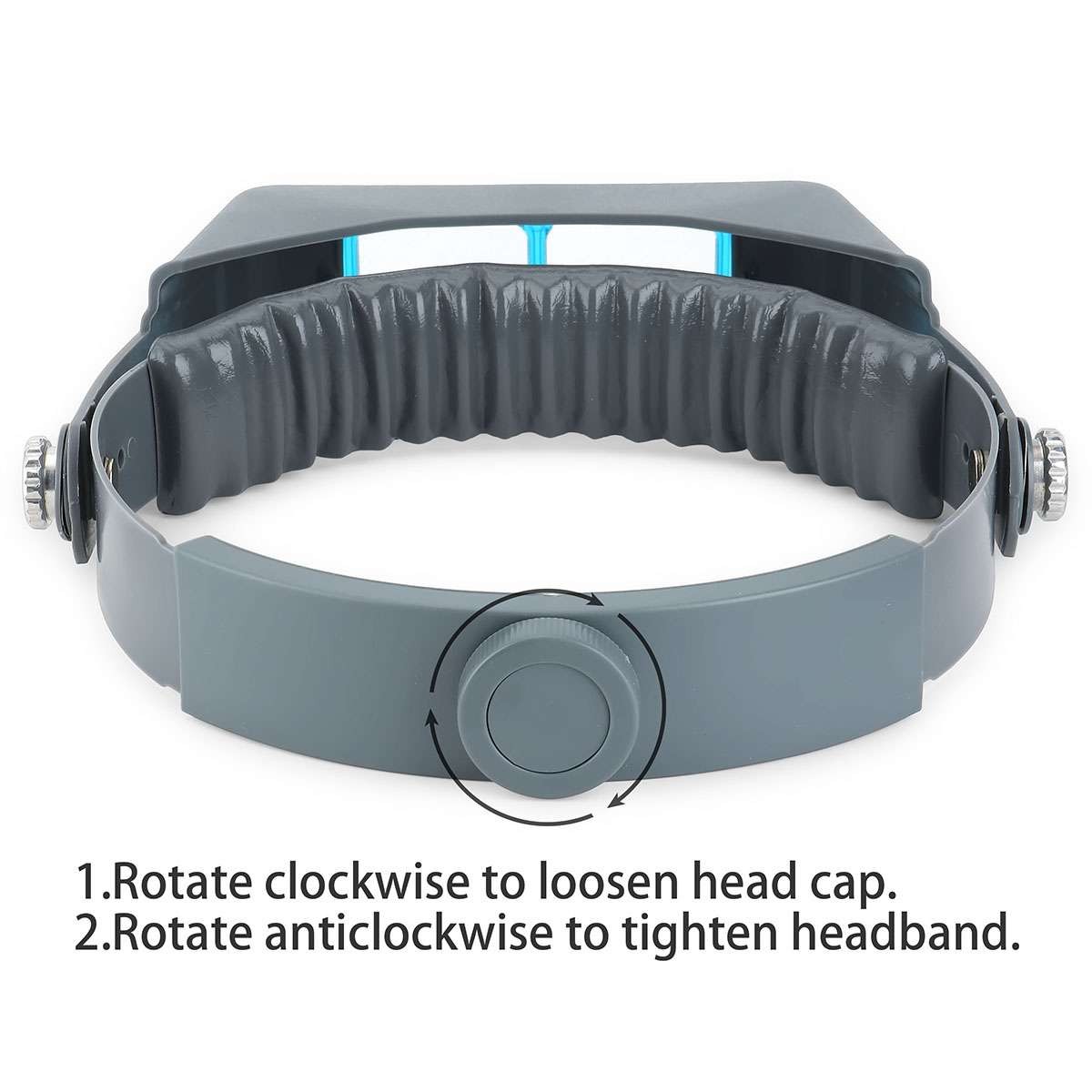 4 Lens Head Headband Magnifier Reading Jewelry Visor Opitcal Glass Magnifier US
