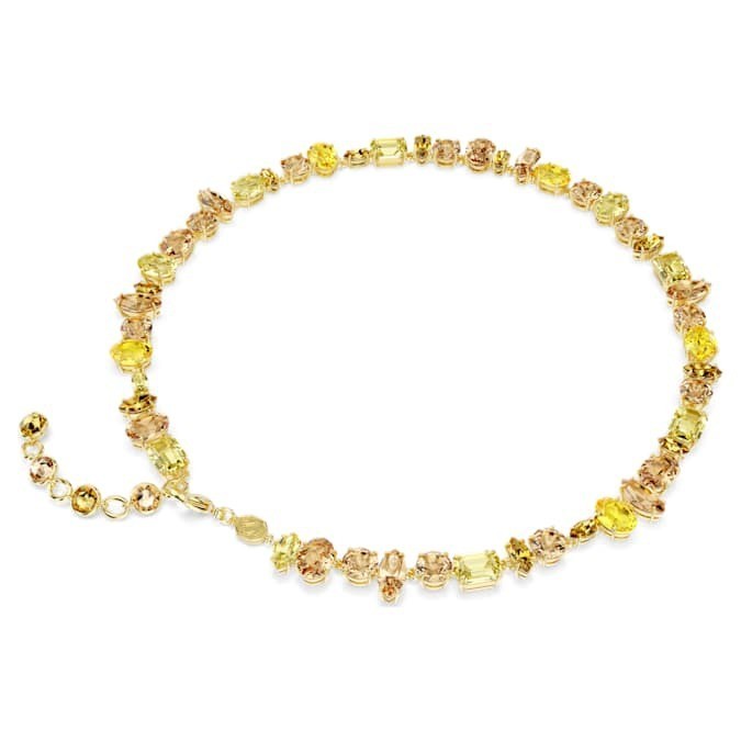 Swarovski Gema Necklace Mixed-cut, glittering and dazzling, rhodium-plated