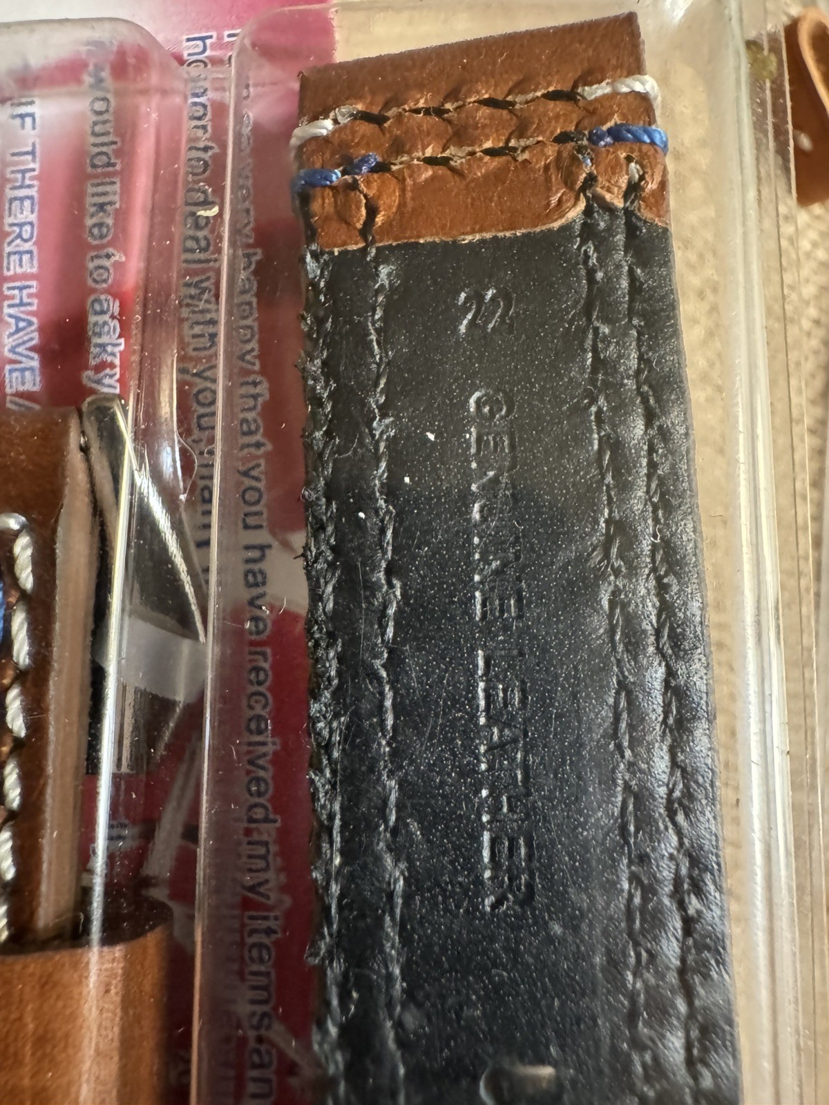 Banda Premium Cowboy Stripe Fine Leather Watch Band