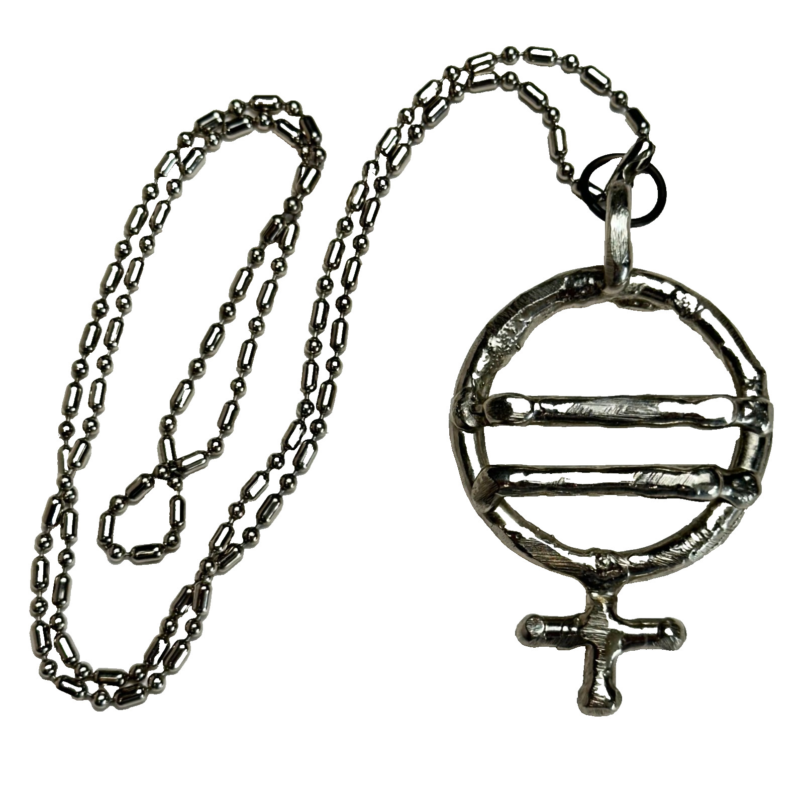 1970s Equality Pendant Necklace Feminist Equality Jewelry Female Gender Symbol