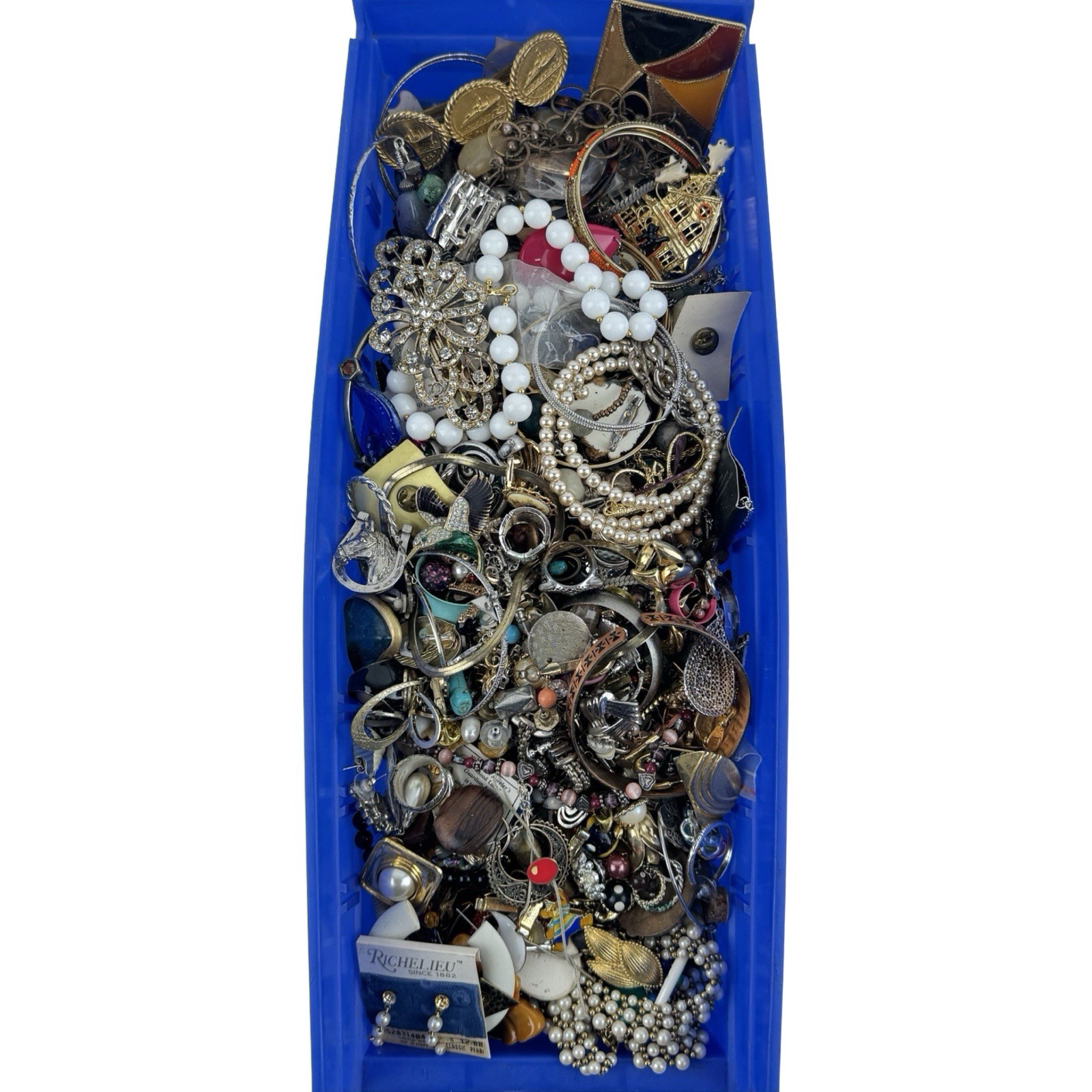 10 Pound Unsorted Tangled Jewelry Vintage Modern Wear Junk Treasure Hunt