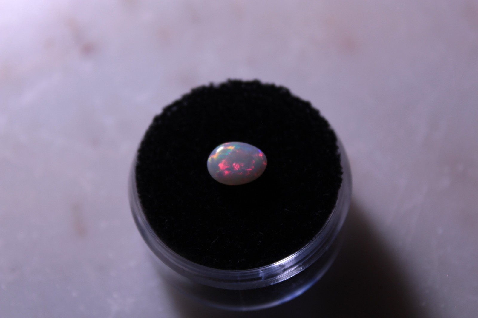 0.8ct solid Australian double-sided light opal, gorgeous reds and more