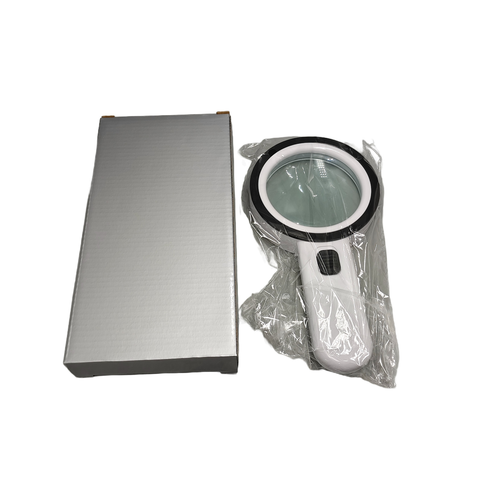 12 Bright LED Light Illuminated Magnifier/30X Jumbo Handheld Magnifying Glass W