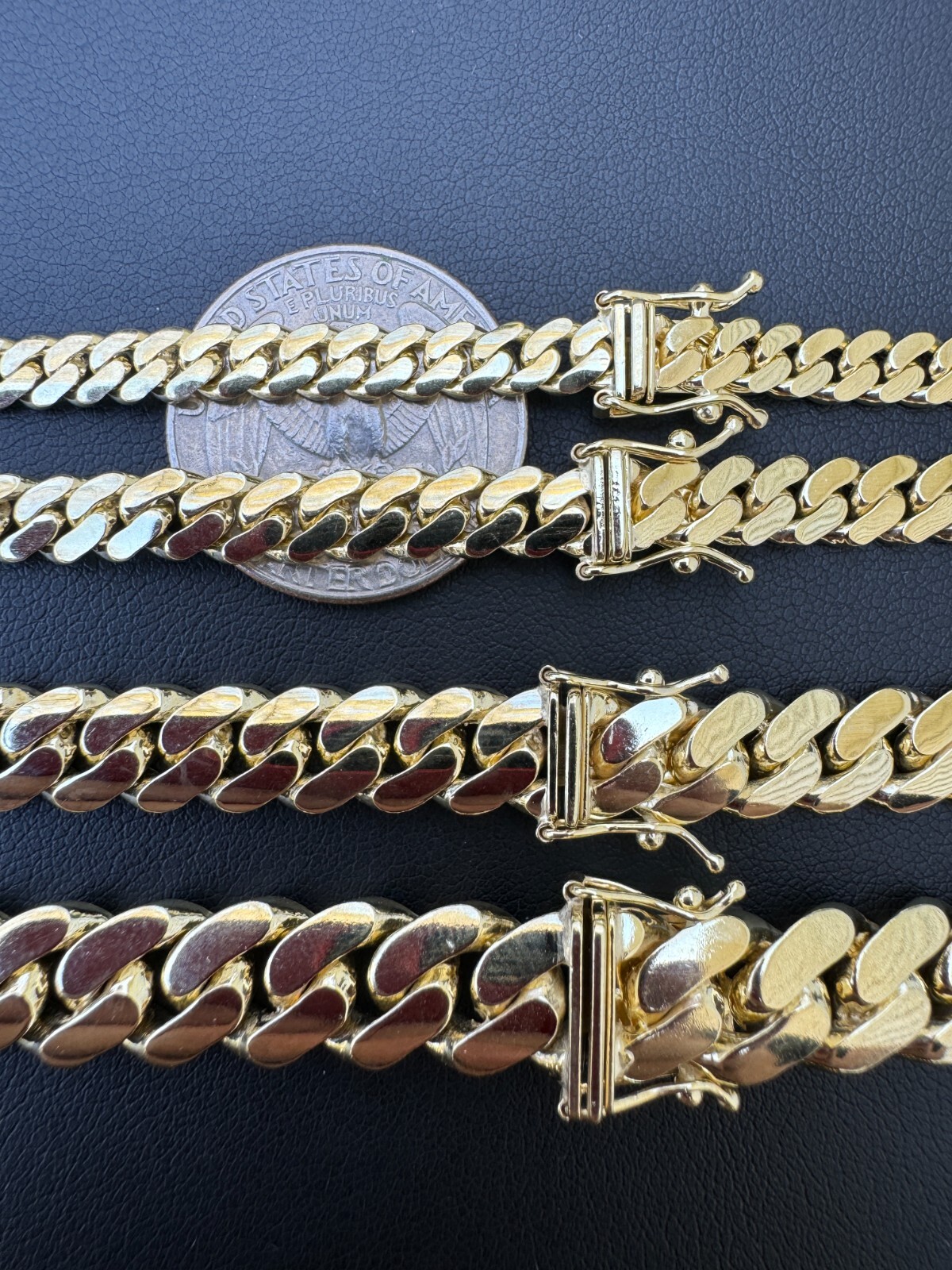 HANDMADE Tight Link Solid 10k Gold Miami Cuban Link Chain Or Bracelet Necklace