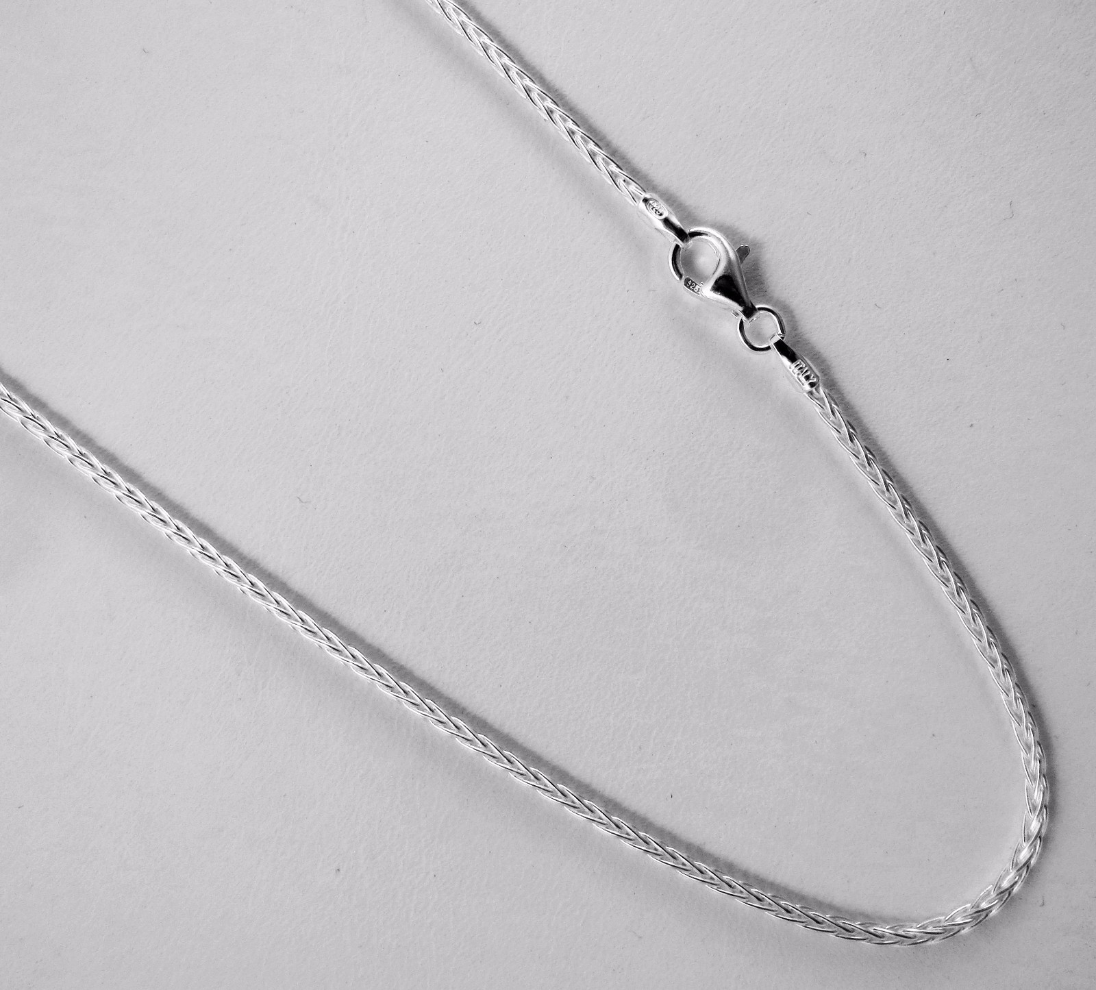 1.5mm Spiga Chain. Pure .925 Italian Sterling Silver. NEW 16,18,20,22,24,30 inch