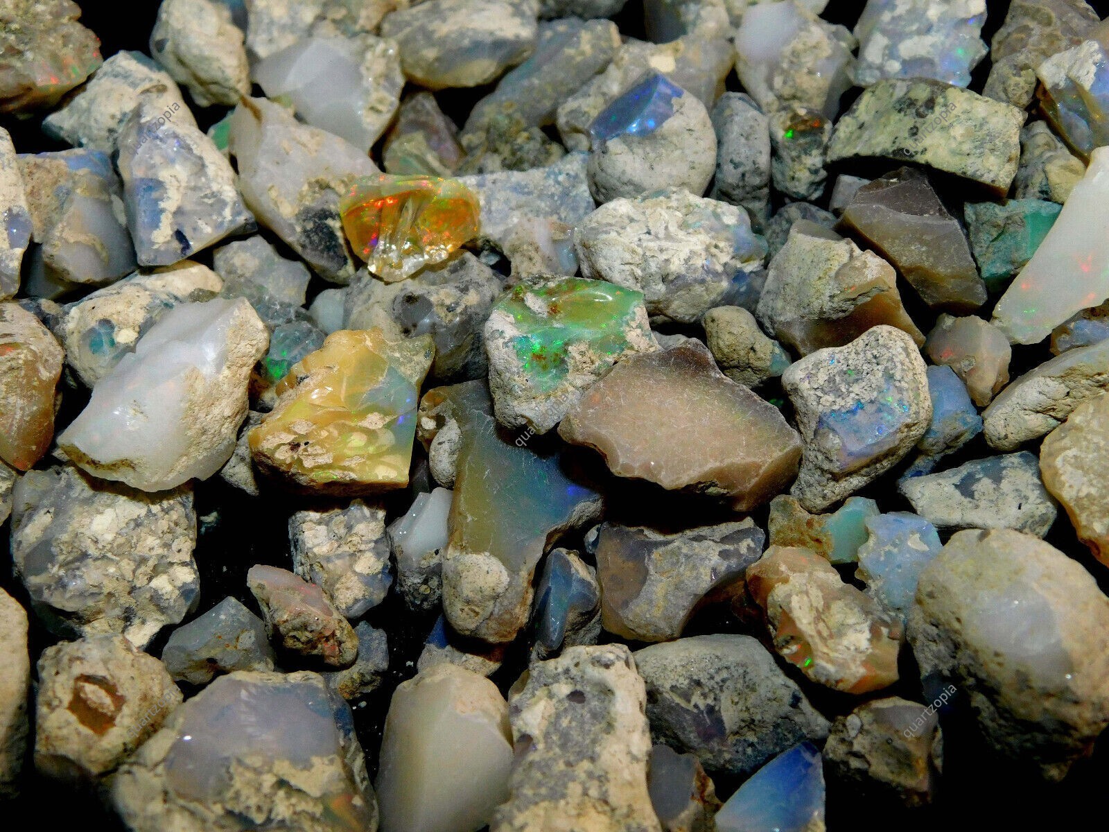 515 Cts Natural Ethopian Fire Opal Certified Rough Lot
