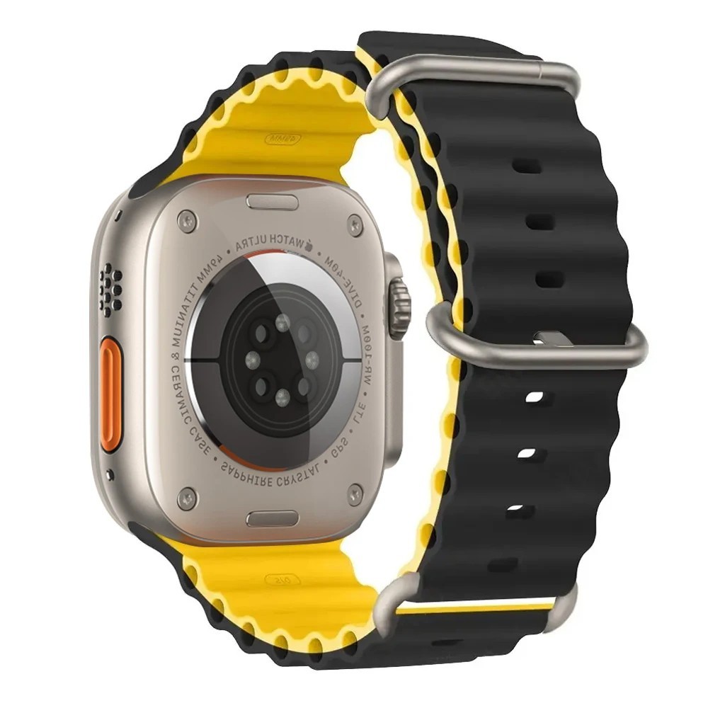 Ocean Band for Apple Watch Ultra 3/11/10/9/8/7/6/SE Silicone Strap Waterproof