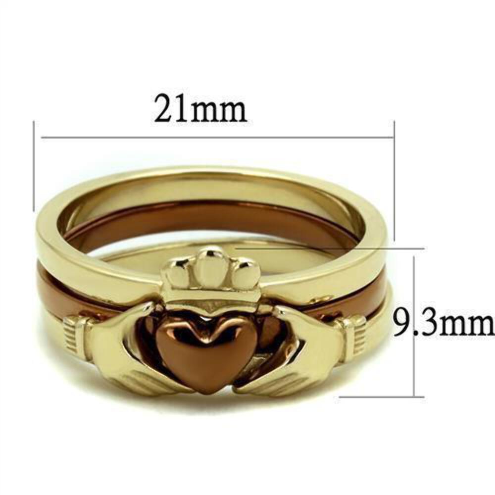 Gold Womens Ring Anillo Para Mujer 316L Stainless Steel Ring 316L Stainless Stee