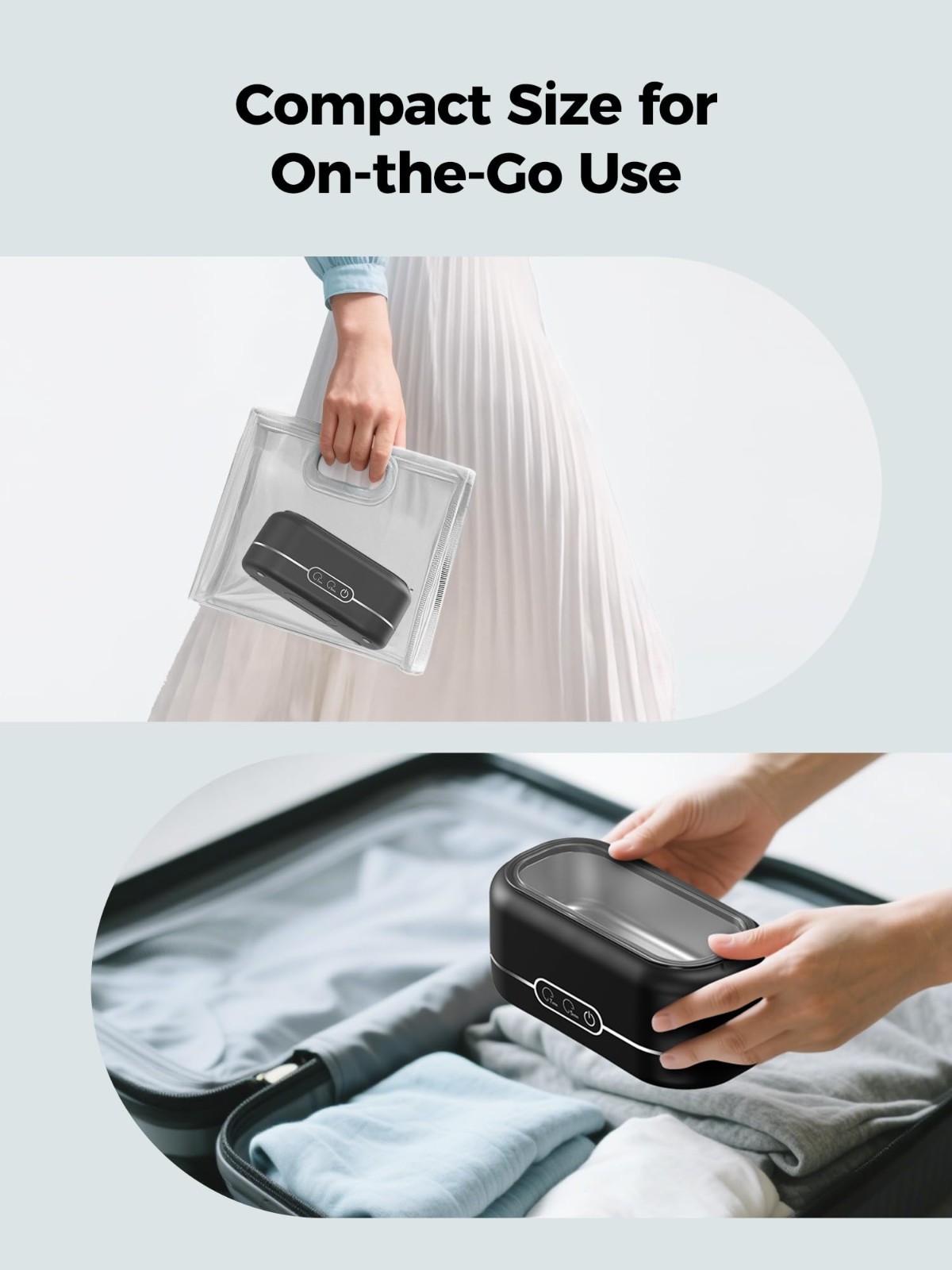 Ultrasonic Jewelry Cleaner 48KHz – Deep Clean for Rings, Glasses, Dentures & Mor