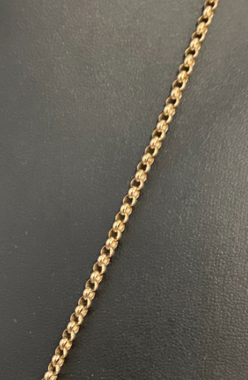 9K Yellow Gold Belcher Link Chain Necklace 61cm Long