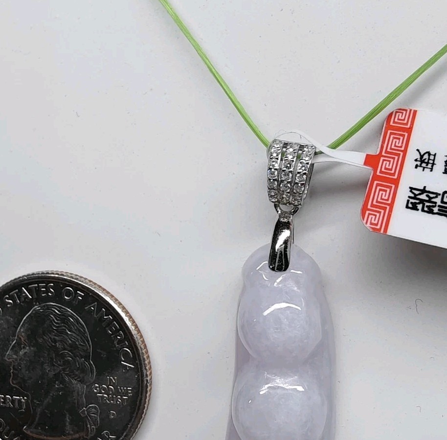 Certificate Jade Gourd Pendant Icy Purple Natural Jadeite Translucent紫色冰透玉葫芦翡翠A货
