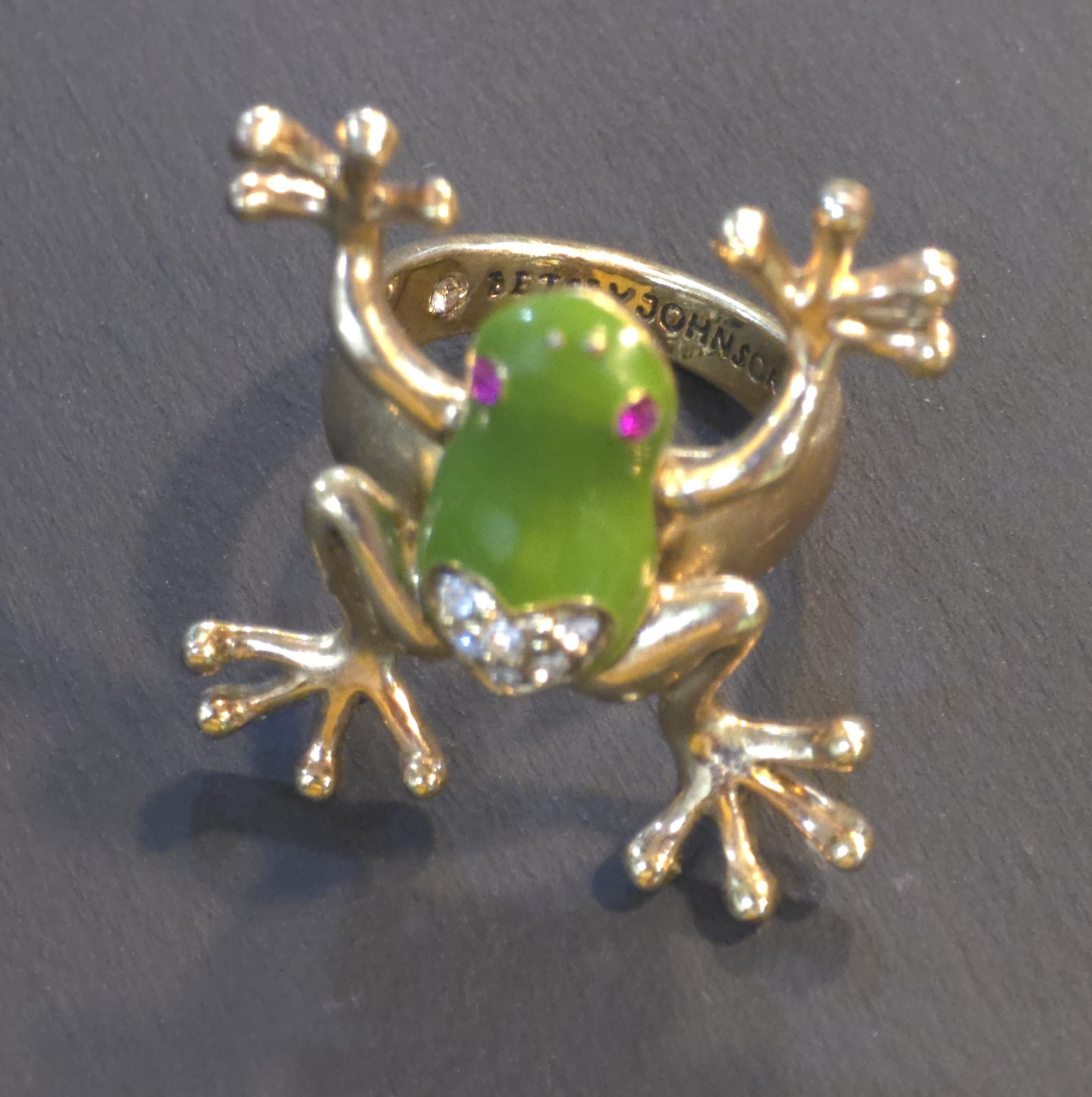 Vintage Betsey Johnson Frog Prince Ring – Size 7