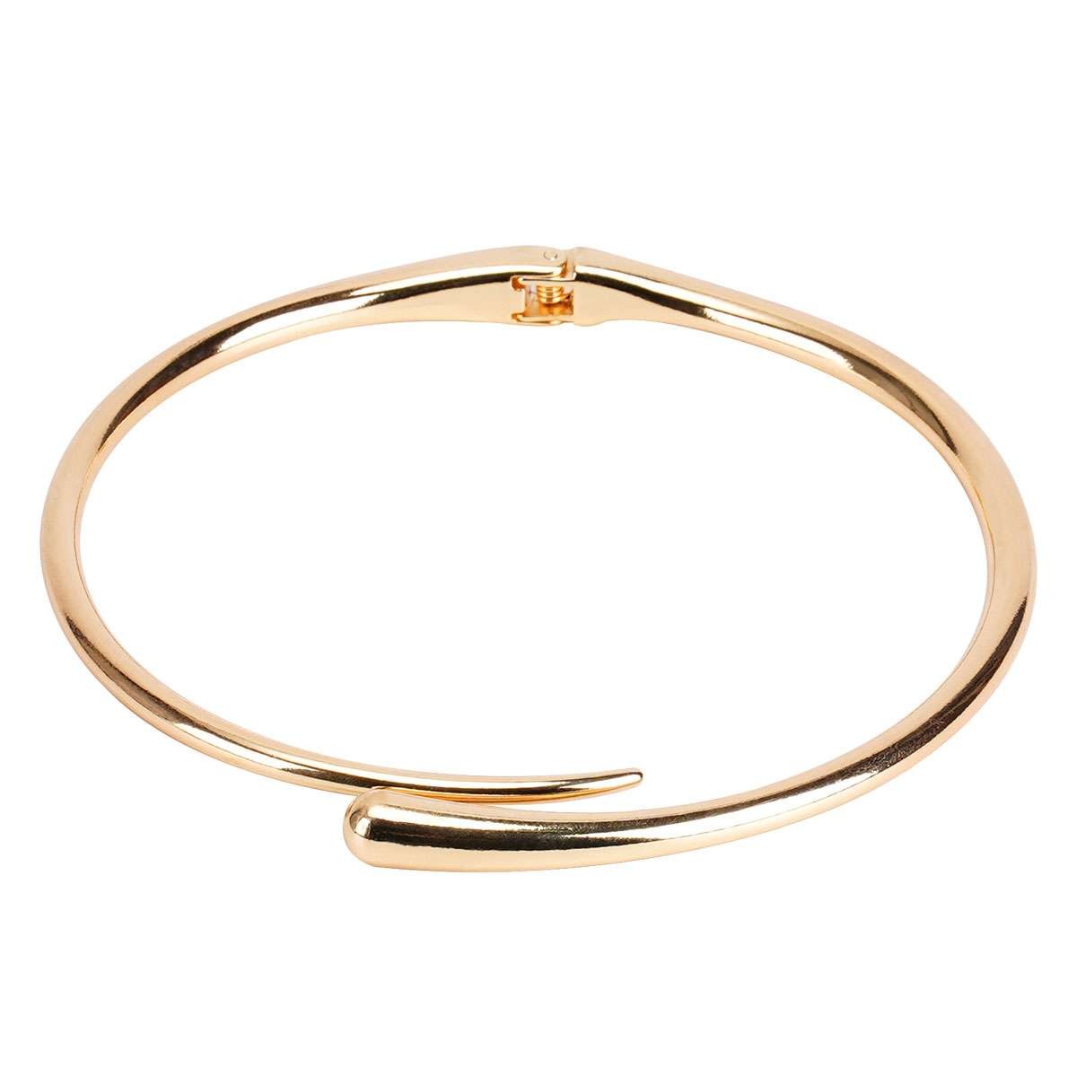 Statement Chunky Collar Necklace for Women ,Teardrop Open Cuff Choker with Sprin