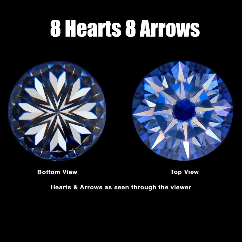 Brilliant Round Cut Loose Moissanite Stones 0.1-10ct Blue Green D Color Gemstone