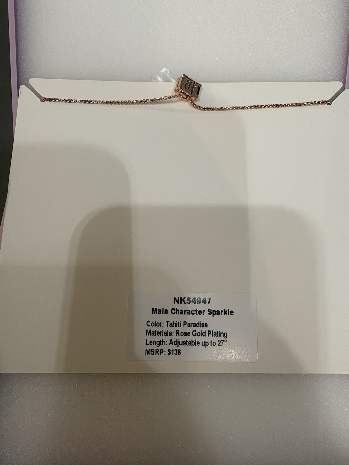 NK54947 Main Character Sparkle Color: Tahiti Paradise Rose Gold Plating