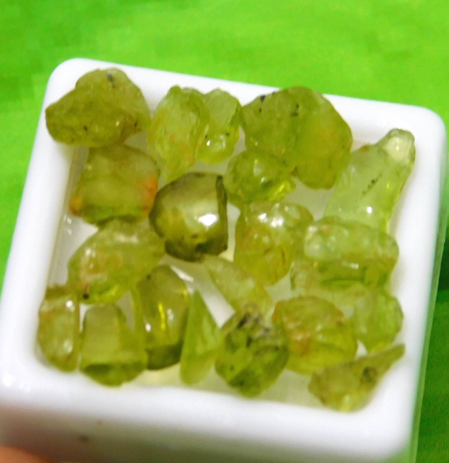 Natural Peridot Green Rough Loose Gemstone 50 Ct Lot