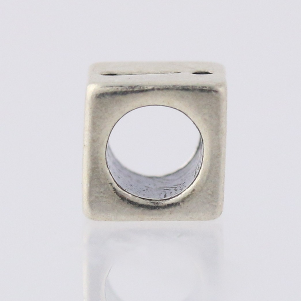 Exclamation Point Block Bead Charm – Sterling Silver 925 Symbol Jewelry Making