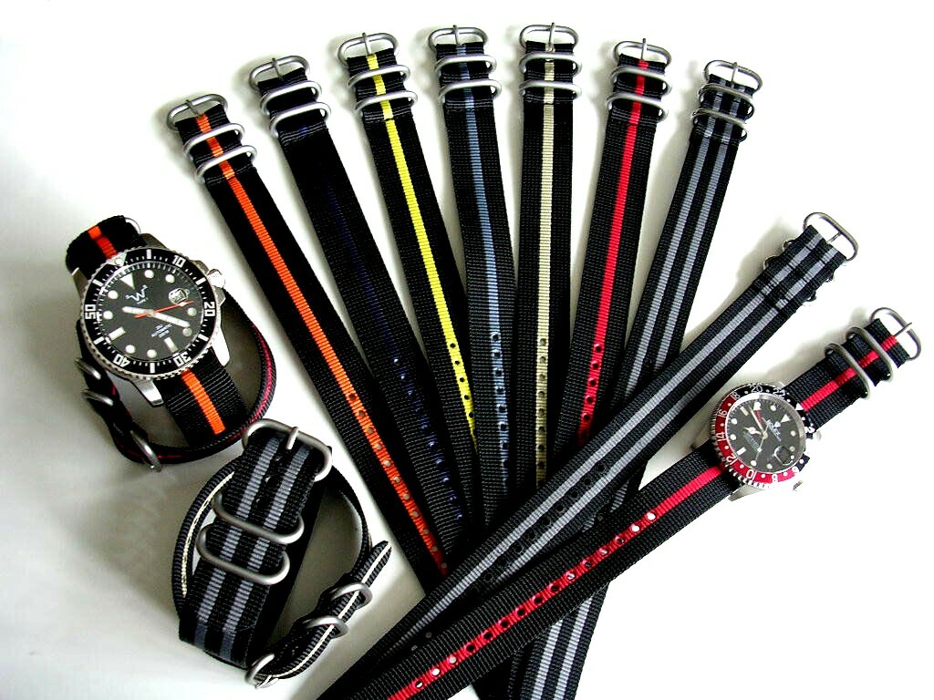 1pc UTC NATO strap SS Nylon Military RAF g10 watchband stitch Bond IW SUISSE usa