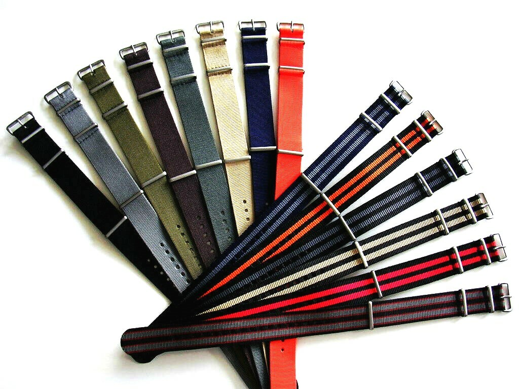 22mm Tan NATO G10 Ballistic nylon watchband strap 2 pak MoD RAF Bonded IW SUISSE