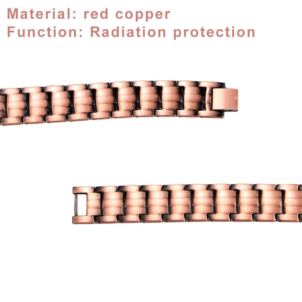 Copper Magnetic Bracelet Arthritis Pain Energy MEN WOMEN ADJUSTABLE CUFF NEW US