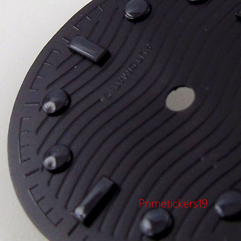 31mm Luminous Black Ripple Dial Hands Set for NH35 NH36 MIYOTA82 ETA2824 2836