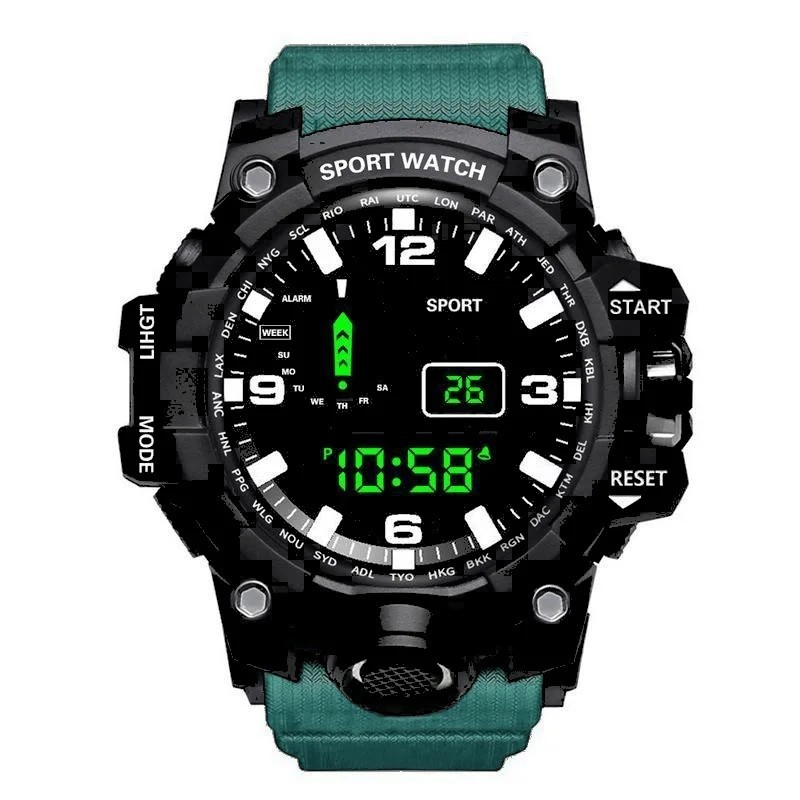 Men Waterproof Digital Sports Watch Military Tactical LED Backlight Wristwatch