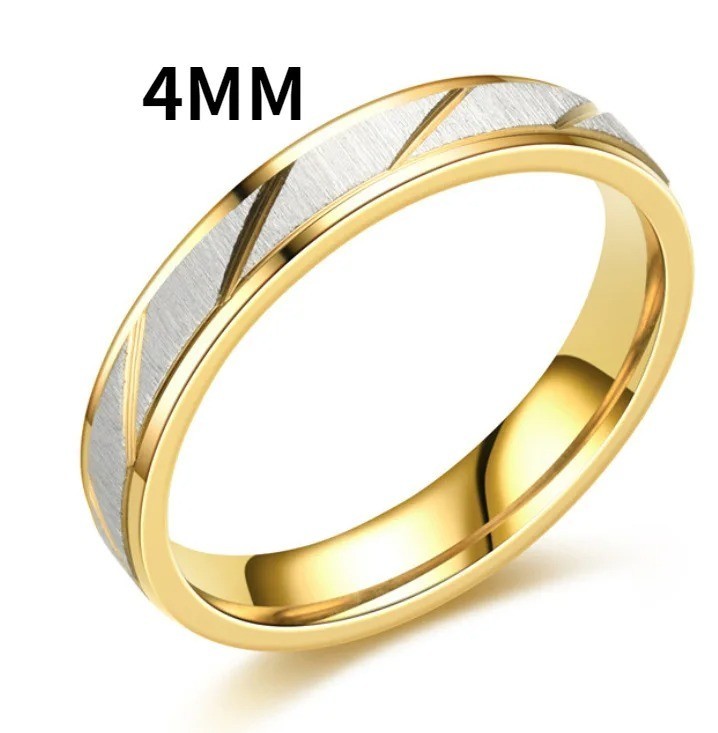 Men Women Rings Modern Stainless Steel Color Engagement Ring Wedding