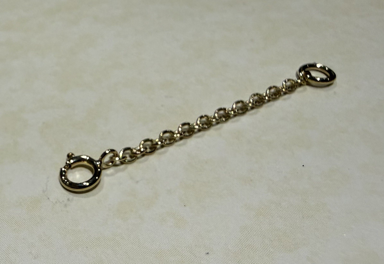 9ct HEAVY Gold Extender Safety Chain 1 x Bolt Rings MULTI LENGTHS FREE POST