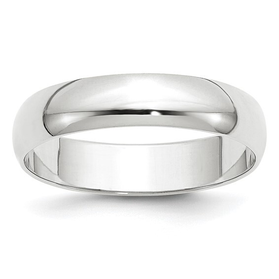 10K Solid White Gold 2mm 3mm 4mm 5mm 6mm 8m Men’s Women’s Wedding Band Ring