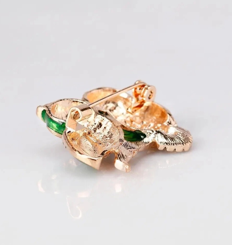 CUTE ENAMEL RHINESTONE OWL BIRD BROOCH PIN~MOTHERS DAY BIRTHDAY GIFT FOR HER MOM