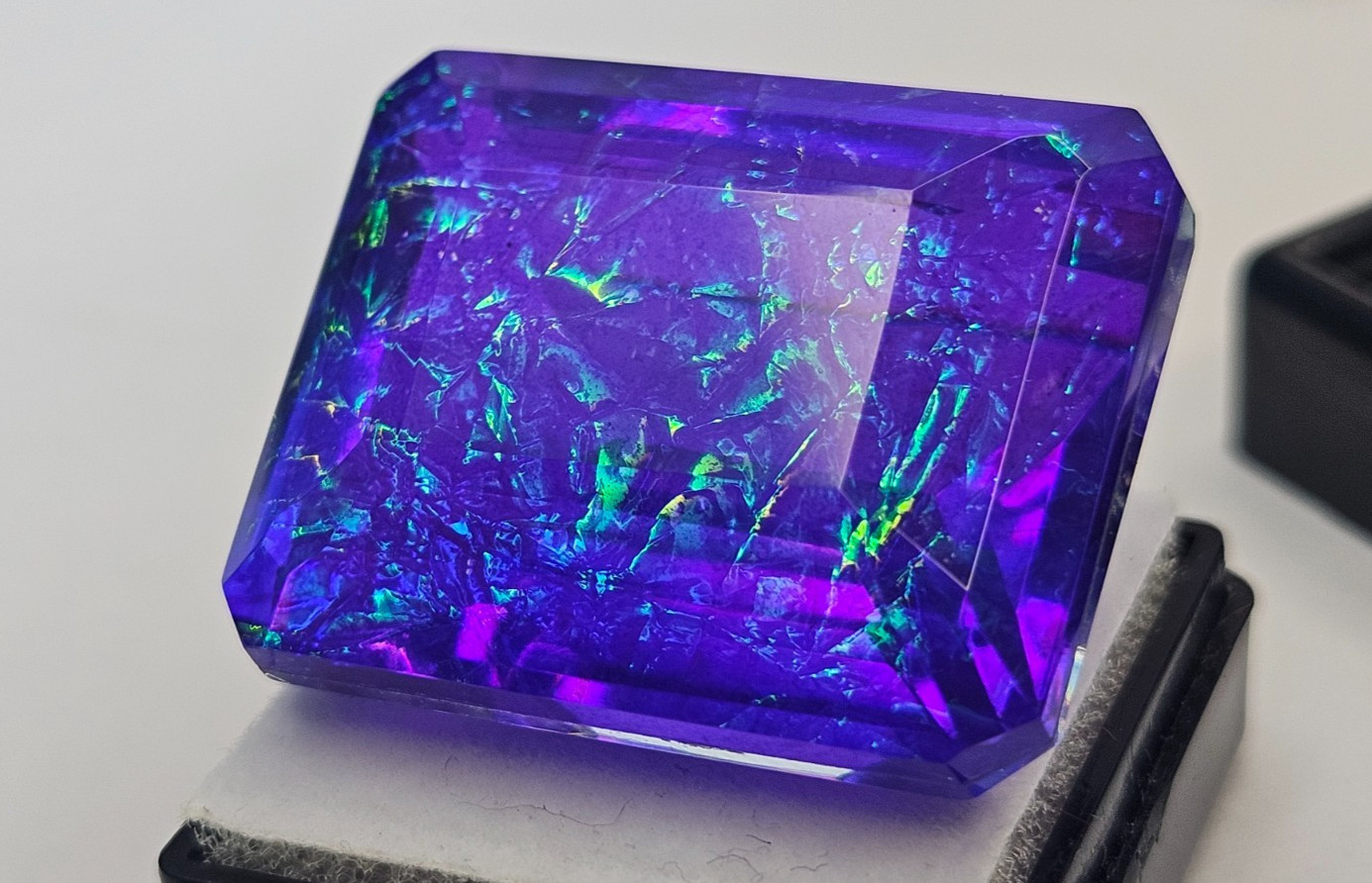 Emerald Cut Natural Monarch Fire Opal 70+ Ct Loose Certified Gemstone