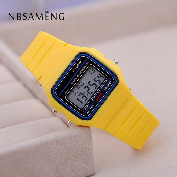F 91W Classic Digital Resin Strap Watch Stopwatch Chronograph Sport Unisex Men