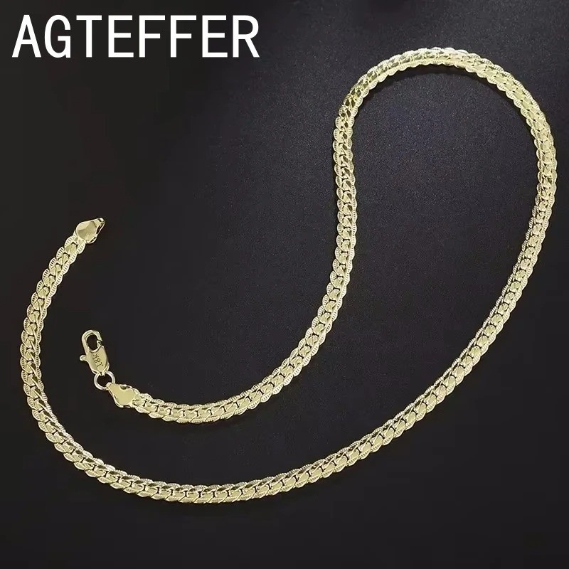 925 Sterling Silver Chain Necklace Jewelry for Women Men