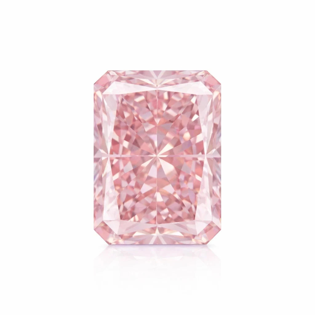 5 CT Radiant Cut Fancy pink VVS1 Lab Grown Moissanite Diamond Gemstone 9x12MM