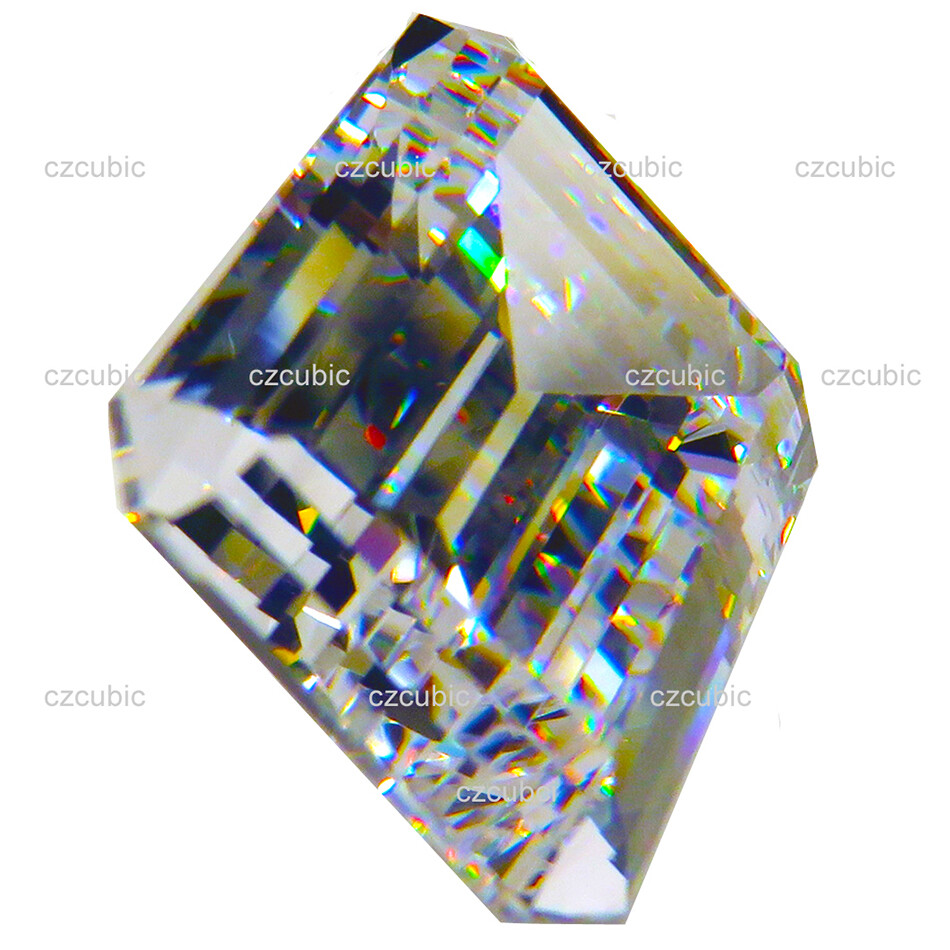 CUBIC ZIRCONIA EMERALD/STEP SHAPE SUPER EXCELLENT QUALITY LOOSE U.S.A SHIPPER