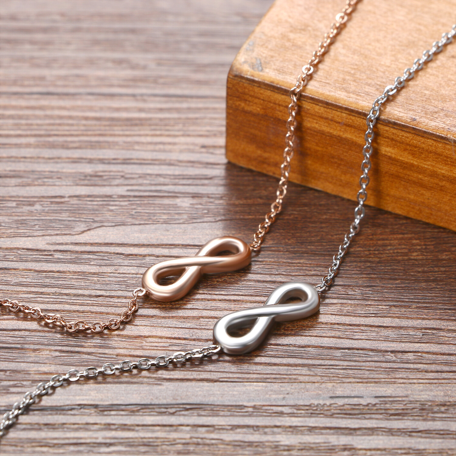 Womens Stainless Steel Charm Love Infinity Adjustable Bracelet Chain Anklet Gift