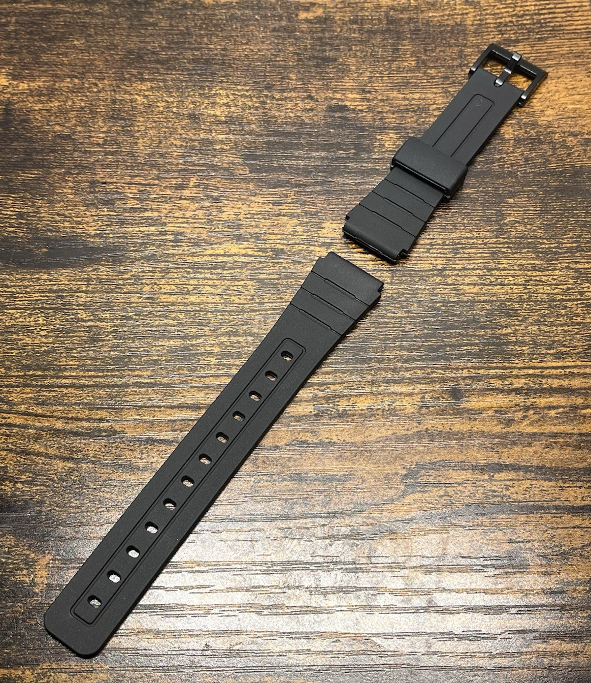 Fits Casio Watch Band 18mm F-108 F84 AE-1200 AE-1300 Black Buckle Rubber Strap