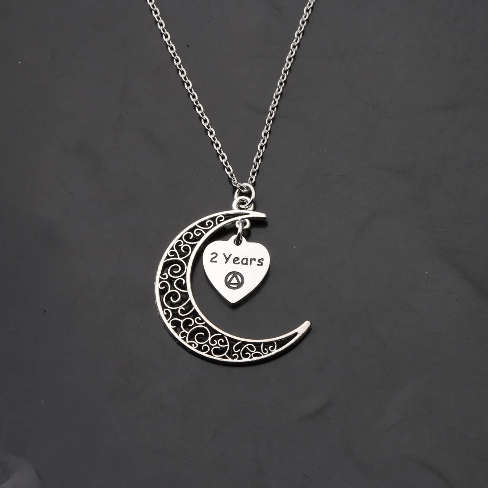 AA Sobriety Anniversary Necklace 6 Month 1 Year 2 Year 3 Year Alcohol Addic – 01
