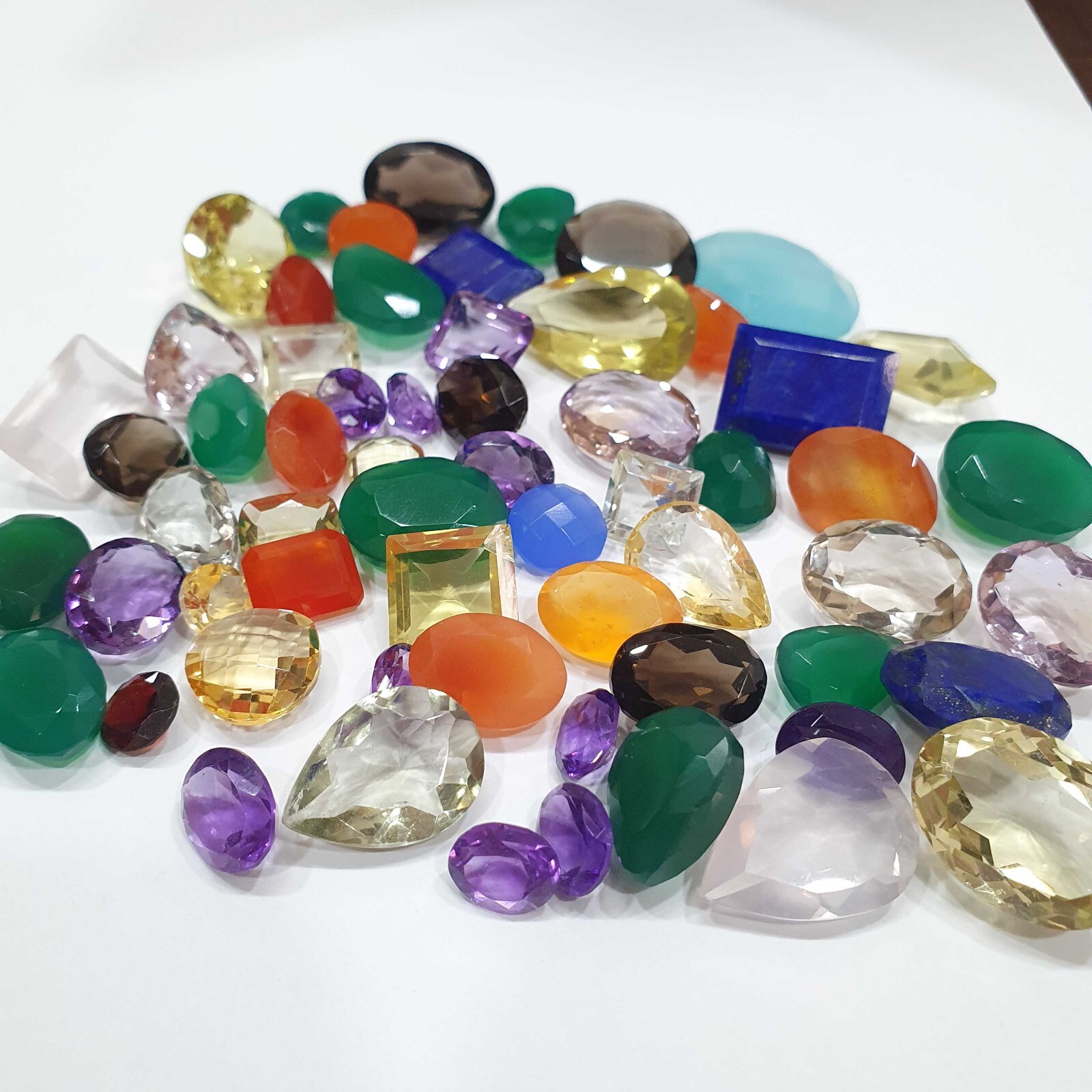100 Carats+ Natural Mix Faceted Gemstone Mix Size Faceted Loose Gemstones