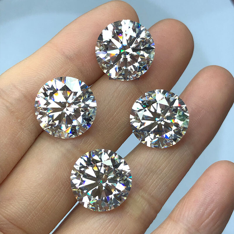 Original Color Loose Moissanite 3-12mm VVS1 Round Cut D Color GRA Certificate