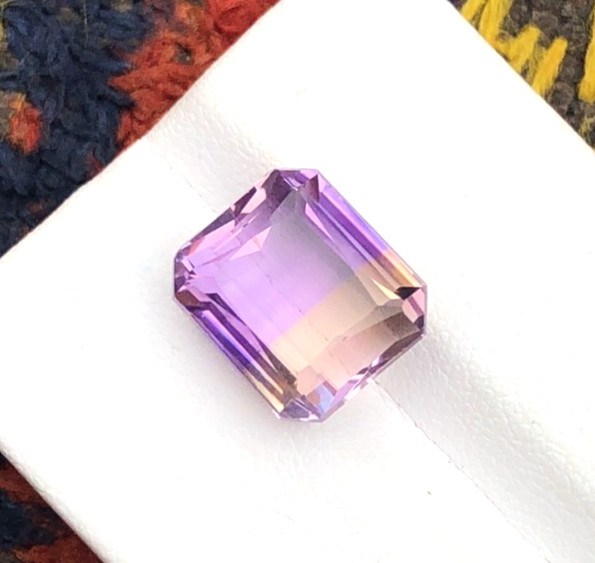 9 Carat Natural Bi Color Faceted Ametrine Cut Stone Loose Gemstone
