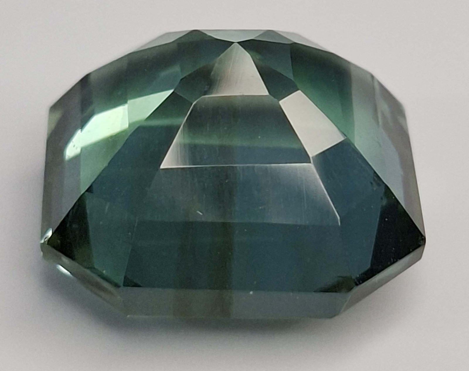 Green Sapphire Natural Asscher Cut 11-13 Ct Certified Loose Gemstone RK070