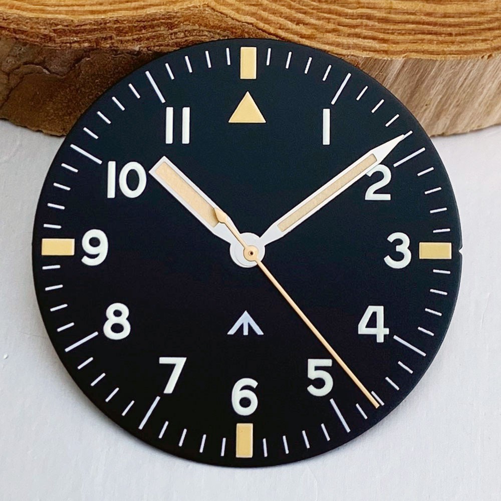 33.5mm Black Blue Watch Dial Hand Set Luminous Fit NH35 NH36 ETA 2824 VH31 Movt