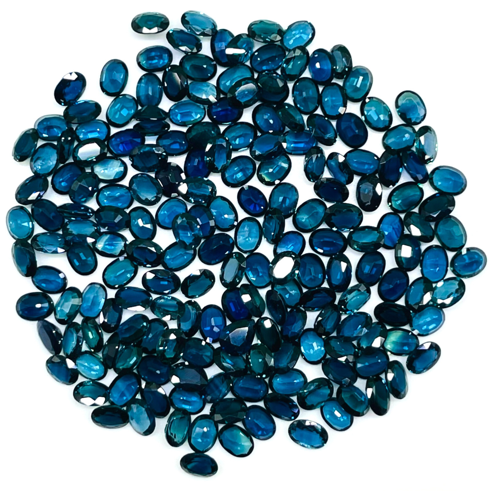 VVS 9 Pcs Natural Ceylon Blue Sapphire 3.5×2.5mm Oval Cut Loose Gemstones Lot