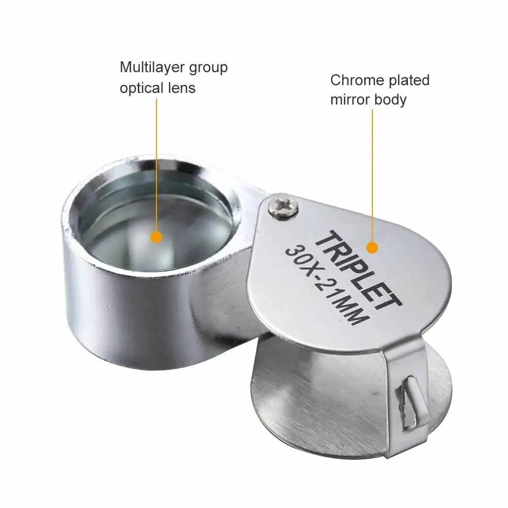 10-30X Jeweler’s Glass Magnifying Loupe-Eye Magnifier for Jewelry, Coin, Stamp