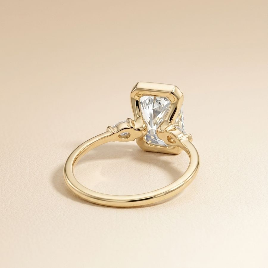 2.86Ct Radiant-Cut VS1 Lab Grown Diamond Wedding Engagement Ring 14k Yellow Gold