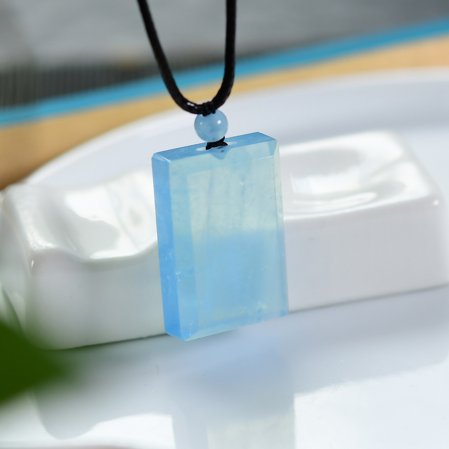 Natural Sea Blue Treasure Ping An An Wu Pai Fang Pai Specification
