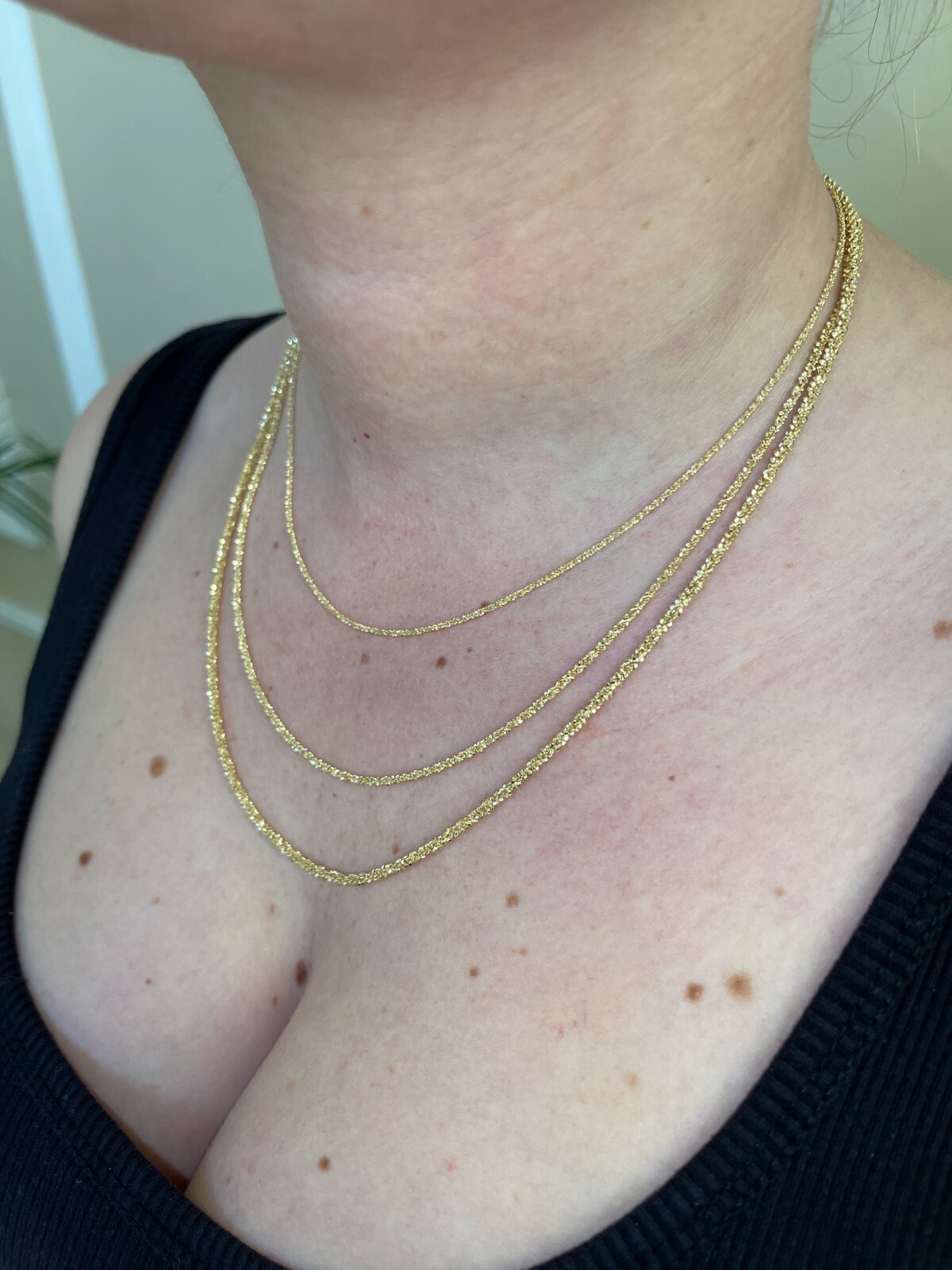 Mens Womens 14k Gold Plated Solid 925 Sterling Silver Hip Hop Sparkle Rope Chain