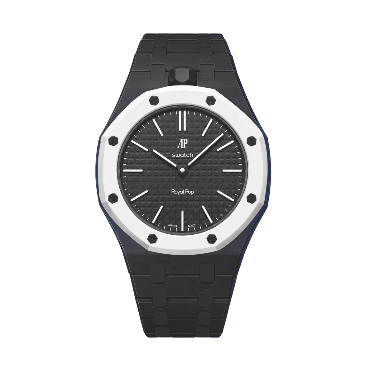 Ceramic Watch Strap Band with Ceramic Case Mod Kit For Swatch X AP Royal Pop